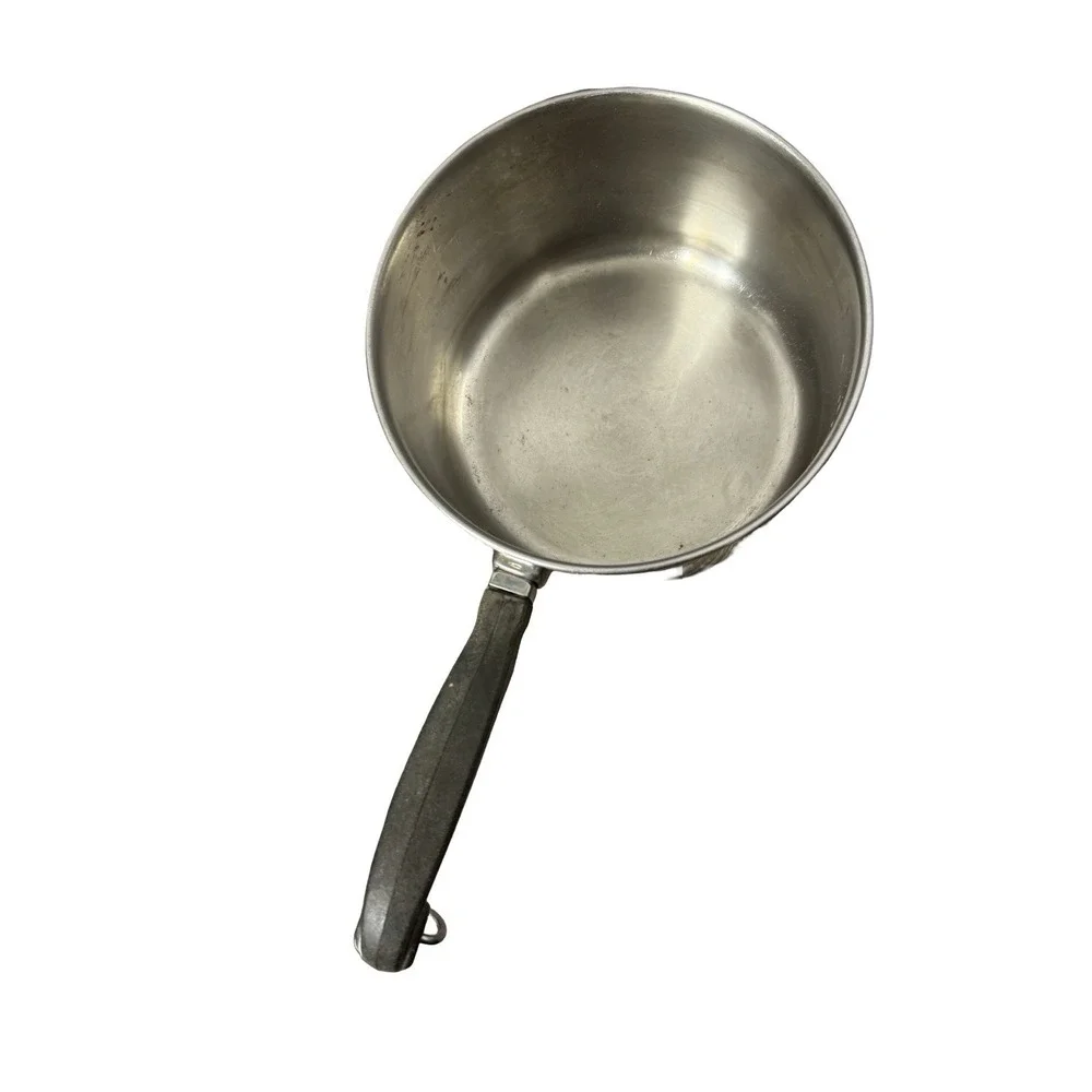 Vintage Farberware 2.5 Qt Quart Stainless Steel Saucepan W/Lid Aluminum Clad Pot